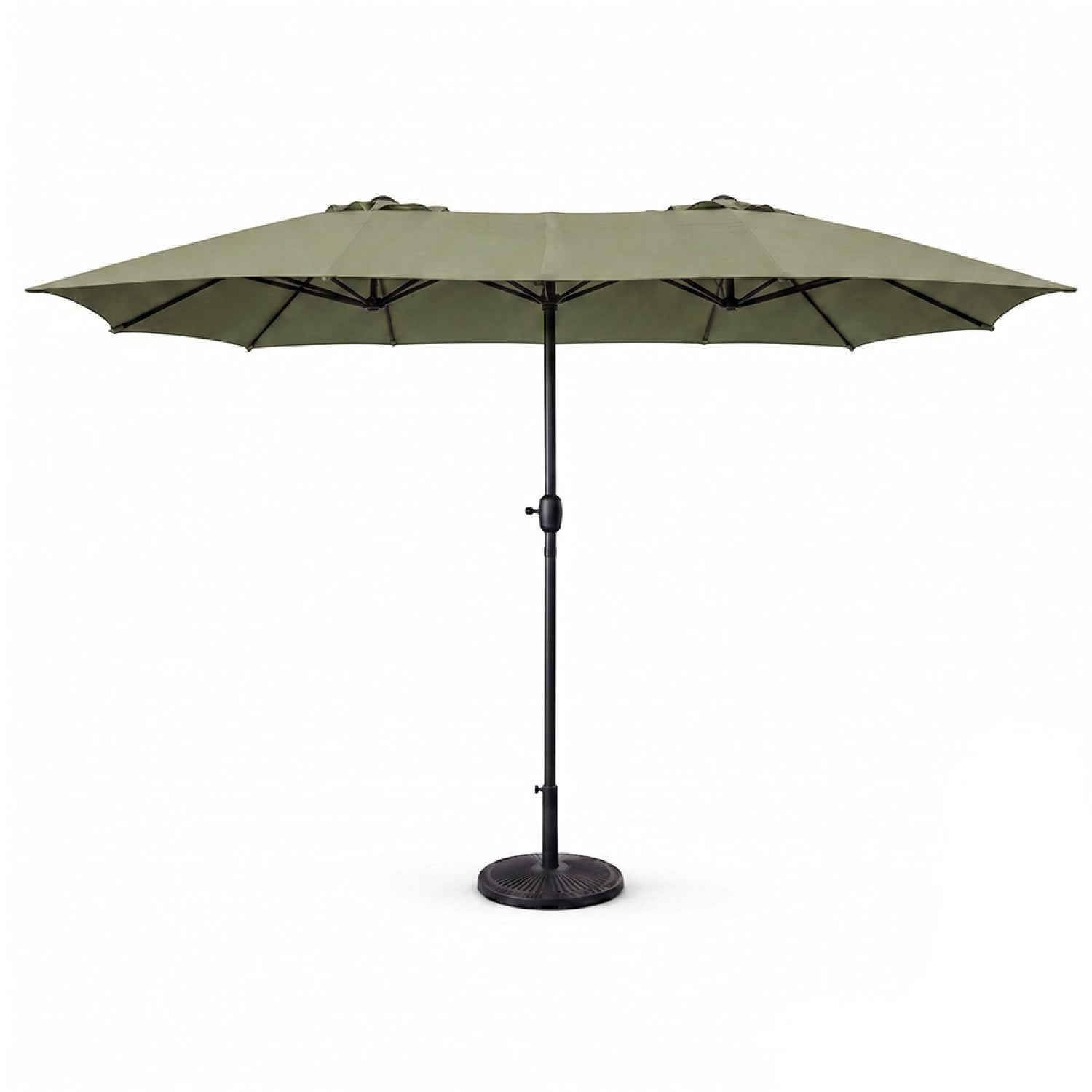 Parasol rectangulaire double 2,7x4,6m vert LUVINA