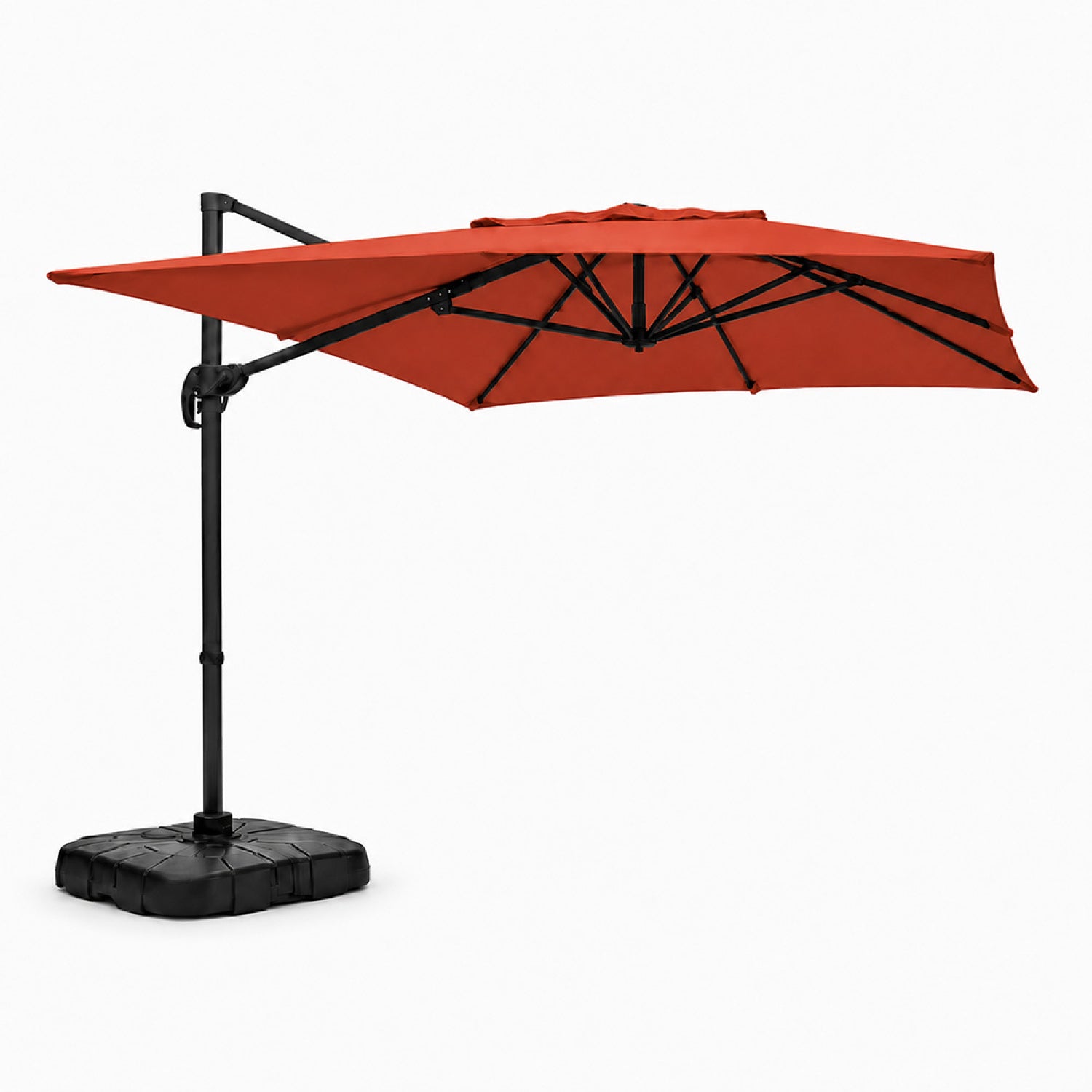 Parasol rectangulaire 2x3m déporté rotatif terracota EVISA