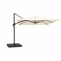 Parasol rectangulaire 4x3m déporté rotatif écru en aluminium CERET