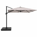 Parasol rectangulaire 3x4 déporté rotatif gris en aluminium CERET