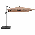 Parasol rectangulaire 3x4 déporté rotatif taupe en aluminium CERET