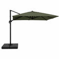 Parasol rectangulaire 3x4 déporté rotatif vert en aluminium CERET