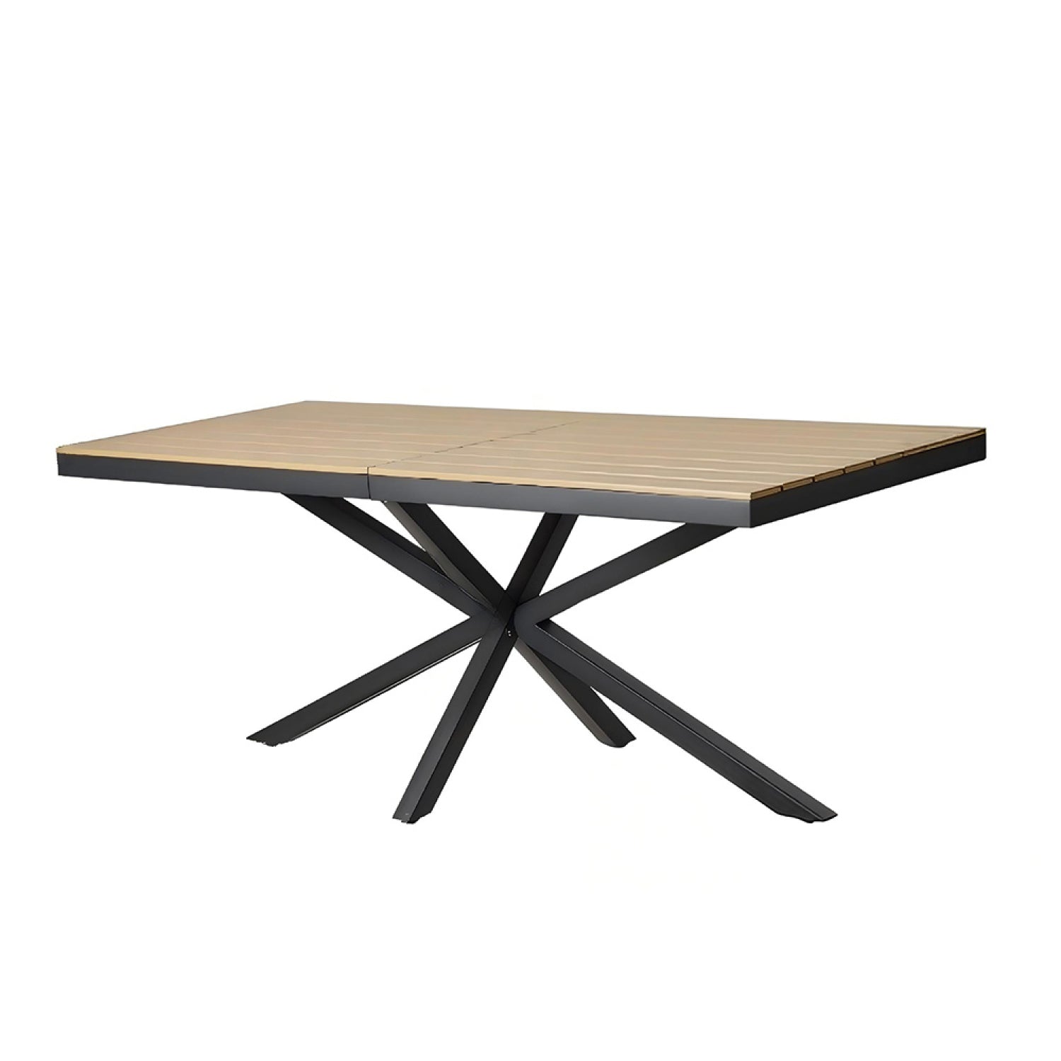 Table de jardin 8 places effet bois 190cm MOITA