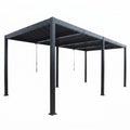 Pergola bioclimatique double 3x6 m noire KEROS