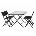 Ensemble table de jardin 130 cm et 4 chaises pliantes CARTAGENAE