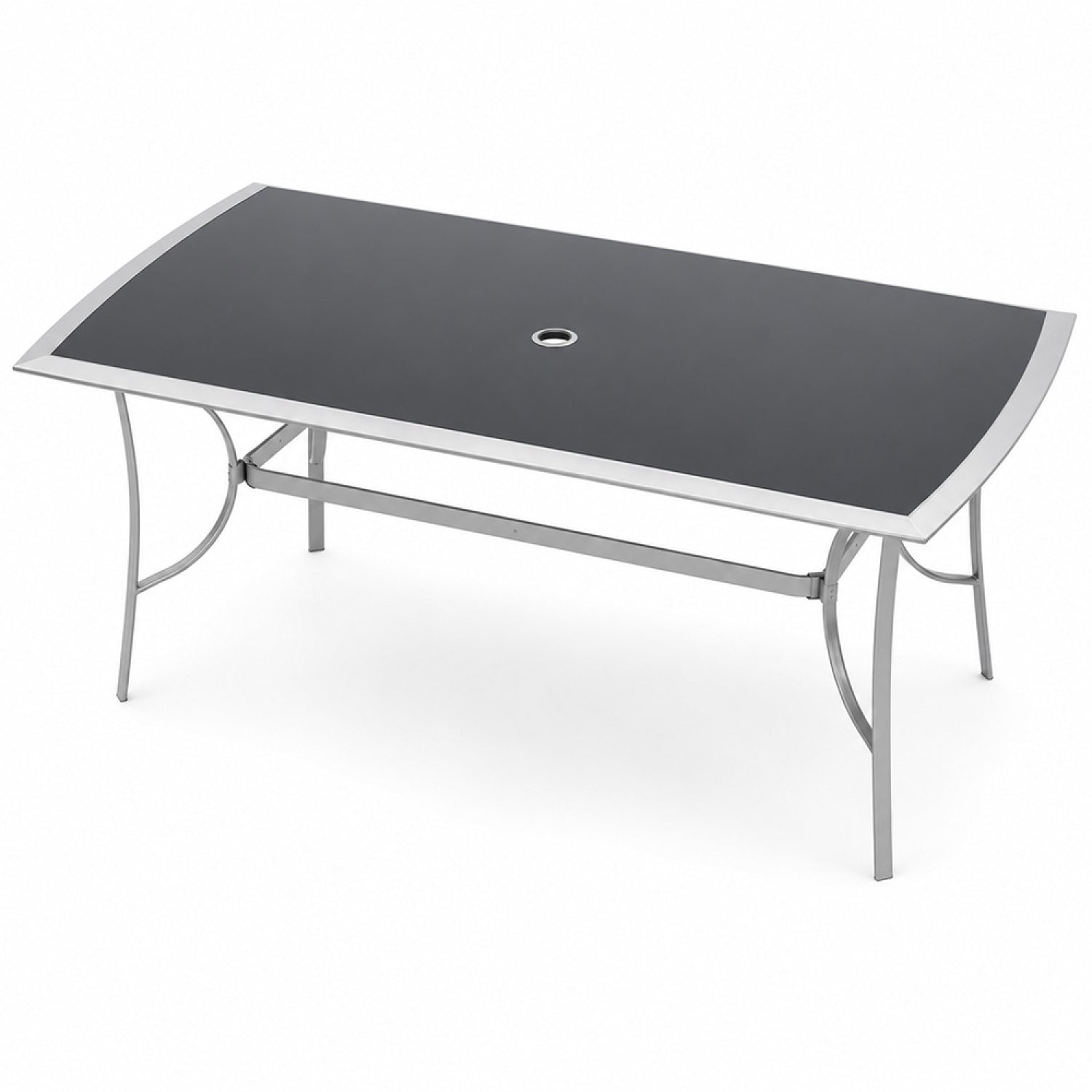 Table de jardin 150cm en aluminium gris VELINO