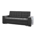 Canapé convertible gris foncé avec rangements CORIVA