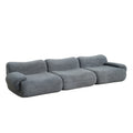 Canapé compressé 4 places en velours gris STERT