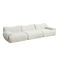 Canapé compressé 4 places en velours beige STERT