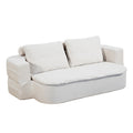 Canapé compressé convertible + couette en velours côtelé beige HARBOUR