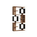 Bibliothèque design asymétrique 172cm effet bois et gris anthracite DOUE