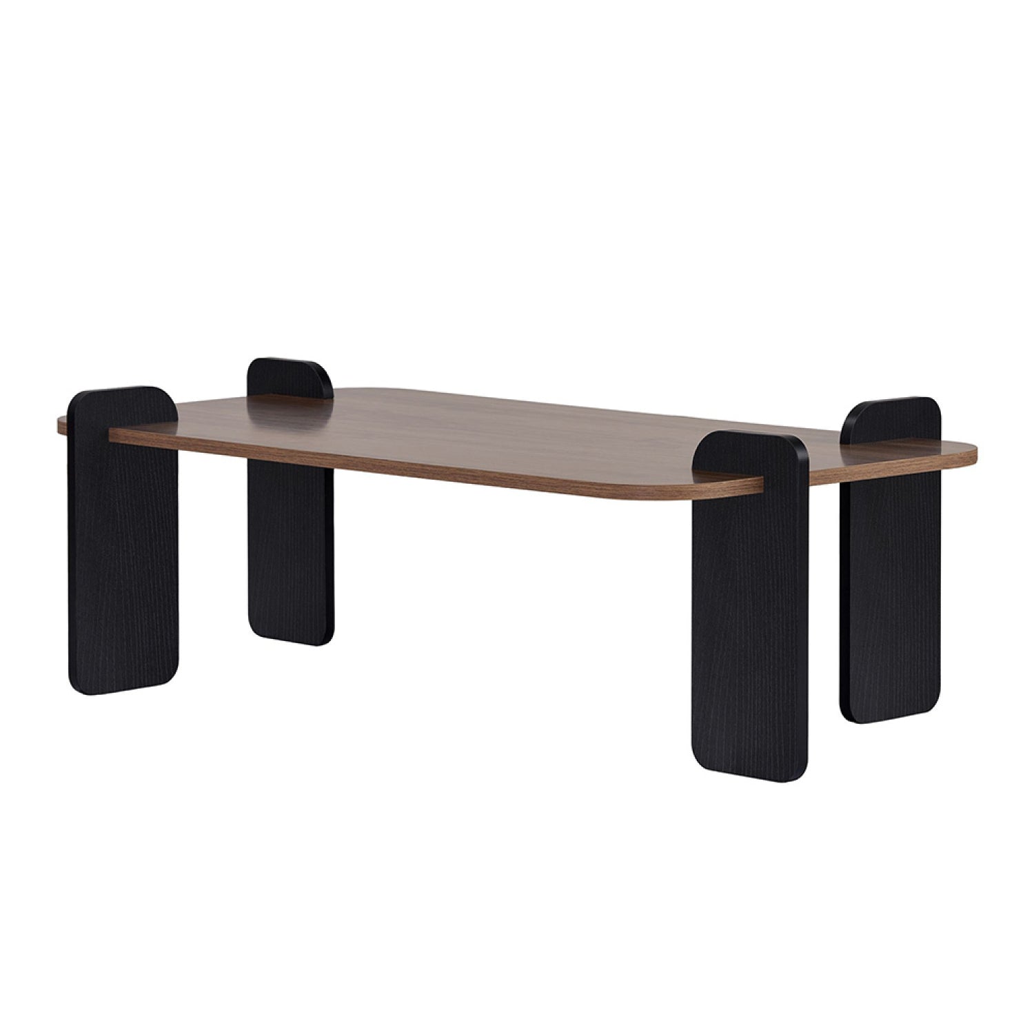 Table basse rectangulaire effet noyer 120cm HAZEL