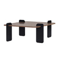Table basse carrée effet noyer 90x90 cm AUSTIN