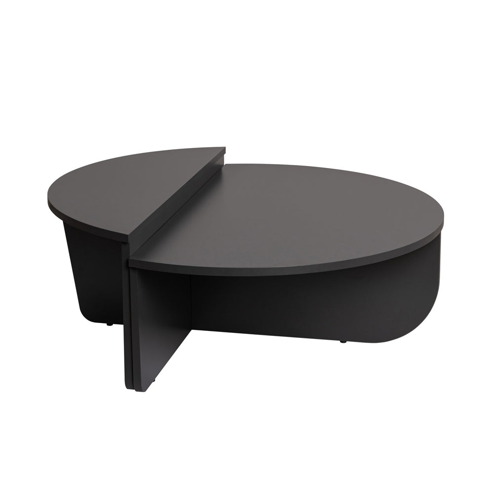 KEYWEST Table basse ronde podium anthracite 90cm